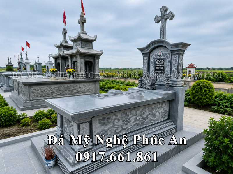 Mẫu Mộ đá công giáo đẹp, chất lượng, giá tốt tại Ninh Bình
